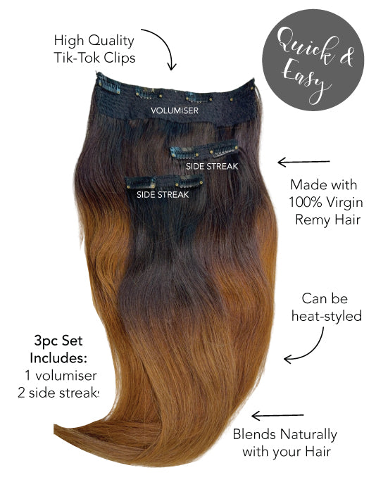 Ombré Highlights 3 pc clip-in - set