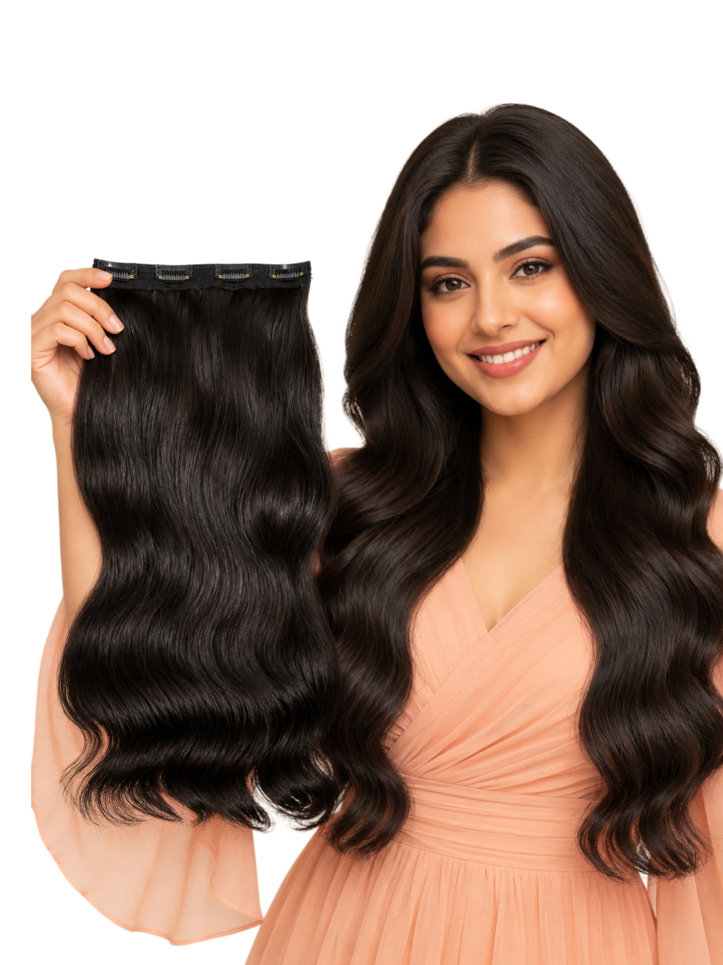 Pro Premium Seamless Clip-in Hair Volumizer I Natural Colour