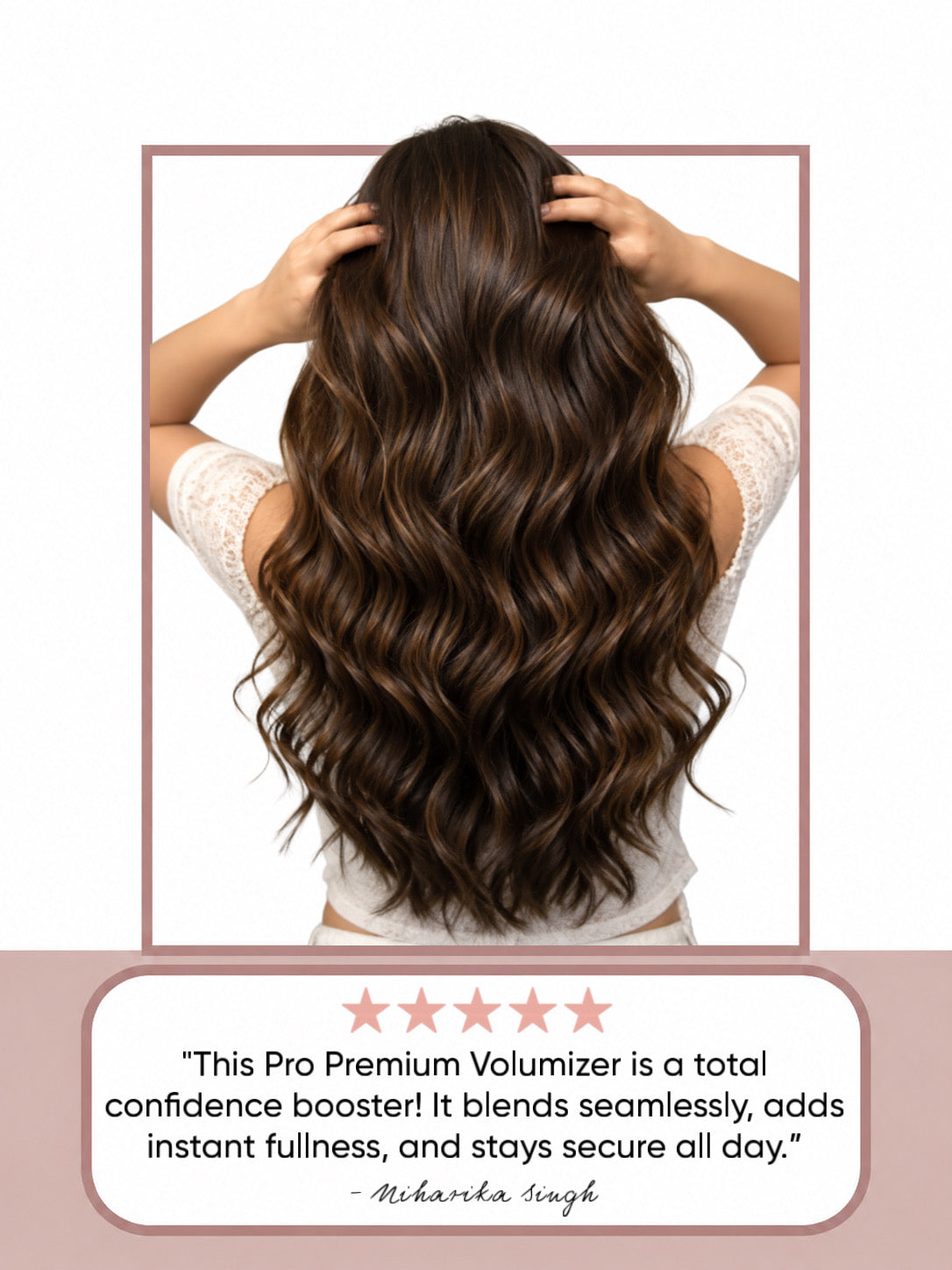 Pro Premium Seamless Clip-in Hair Volumizer I Natural Colour