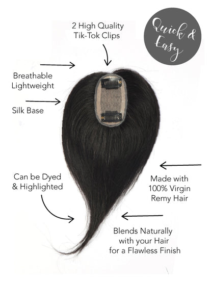 Oval Silk Scalp Volume Topper