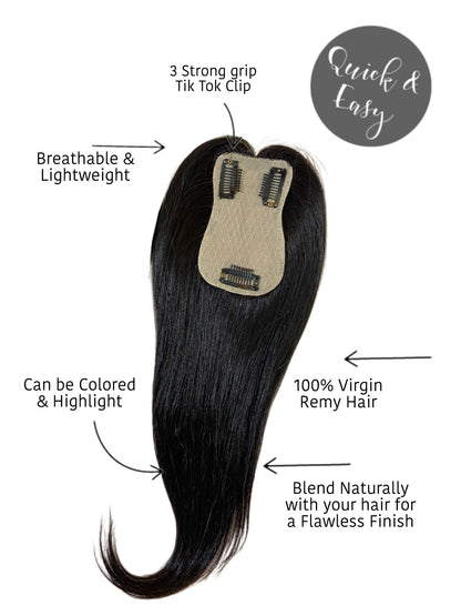Lux Topper – Silk Base Hair Topper (2.5 x 4 inch)
