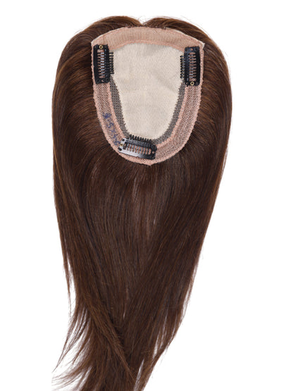 4 X4 Heart-Shaped Hair Topper with Bangs