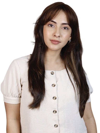 4 X4 Heart-Shaped Hair Topper with Bangs